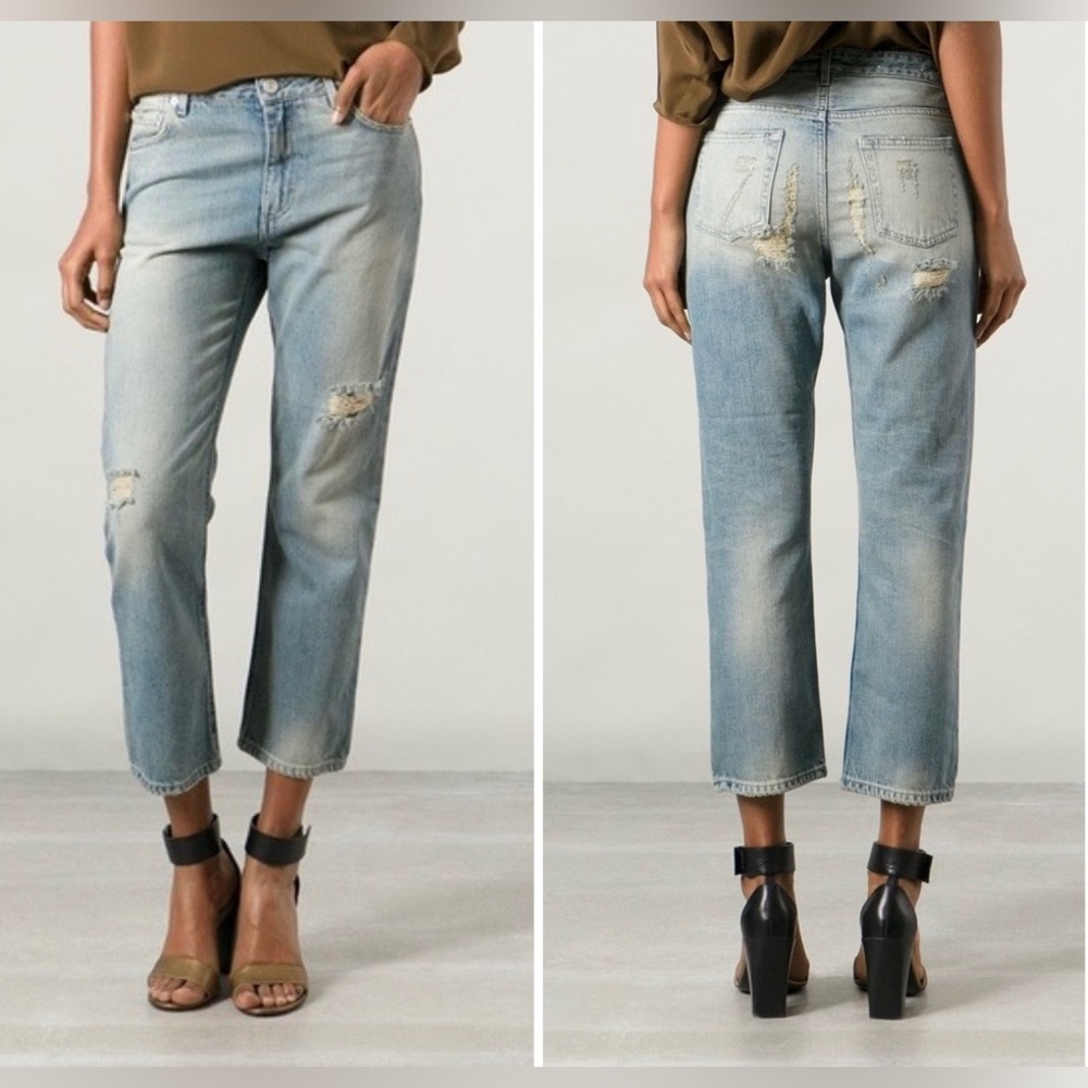Acne Studios Pop Trash Distressed Straight Jeans 0-4